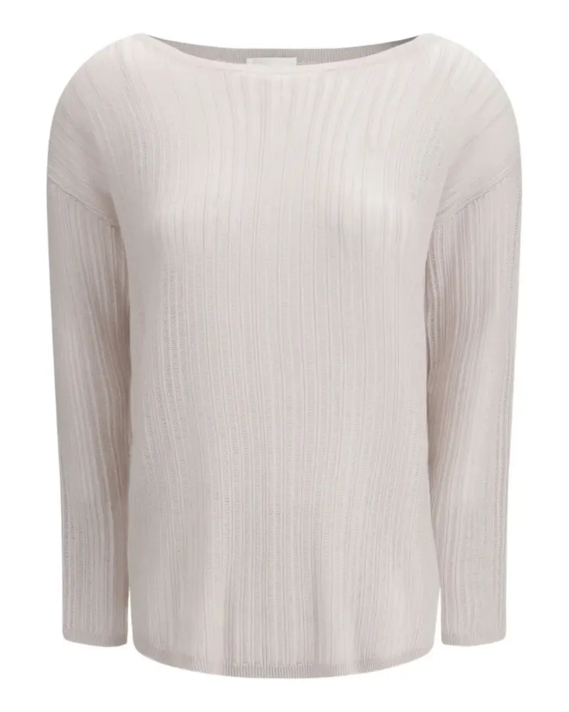 ALLUDE boatneck ribbed knitwear - Nude Nude