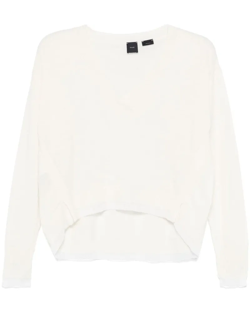 Pinko Pullover mit Kontrastdetails - Weiß Weiß
