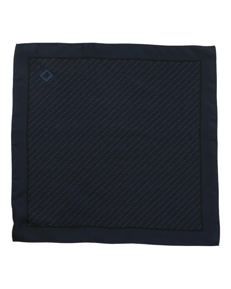 Dolce & Gabbana geometric-print DG logo pocket square - Blau Blau