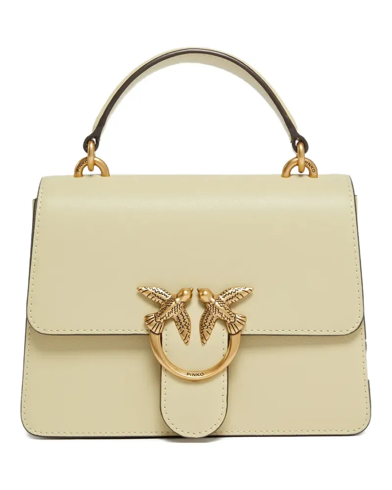 Pinko Mini Love One Tote Bag mit Vogelring - Gelb Gelb