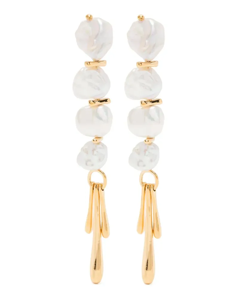 Missoma Skulpturale Keshi Perlenohrringe - Gold Gold
