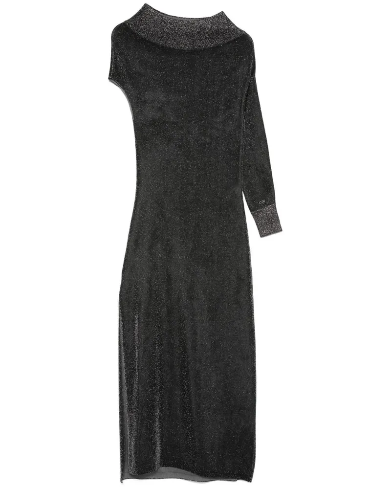 Fendi Drapiertes Lurex-Abendkleid - Schwarz Schwarz