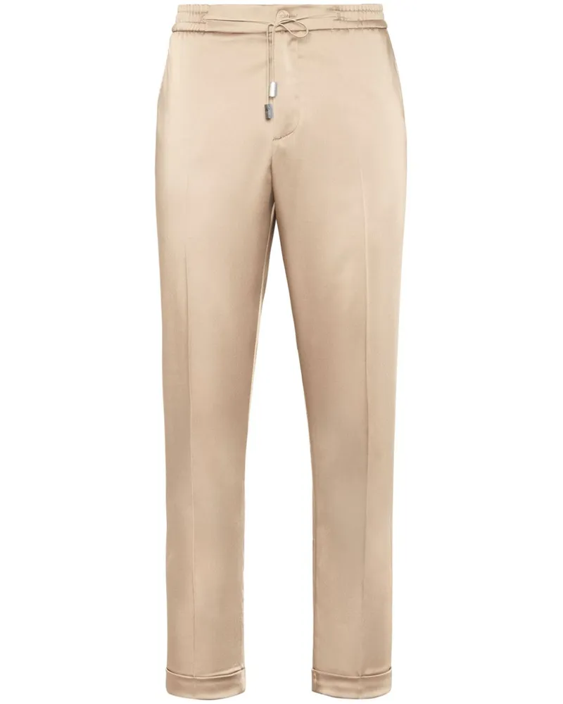 Philipp Plein Hose aus Satin - Nude Nude