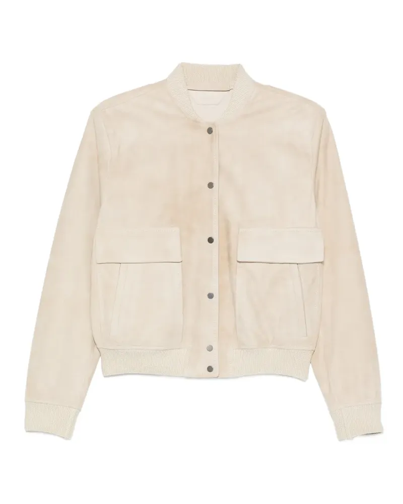 Salvatore Santoro flap-pocket buttoned bomber jacket - Nude Nude