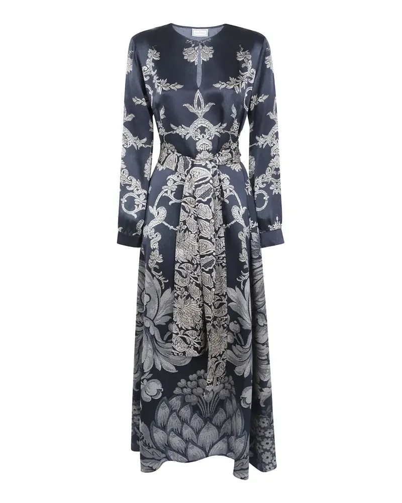 Pierre-Louis Mascia Minikleid mit Blumenprint - Schwarz Schwarz