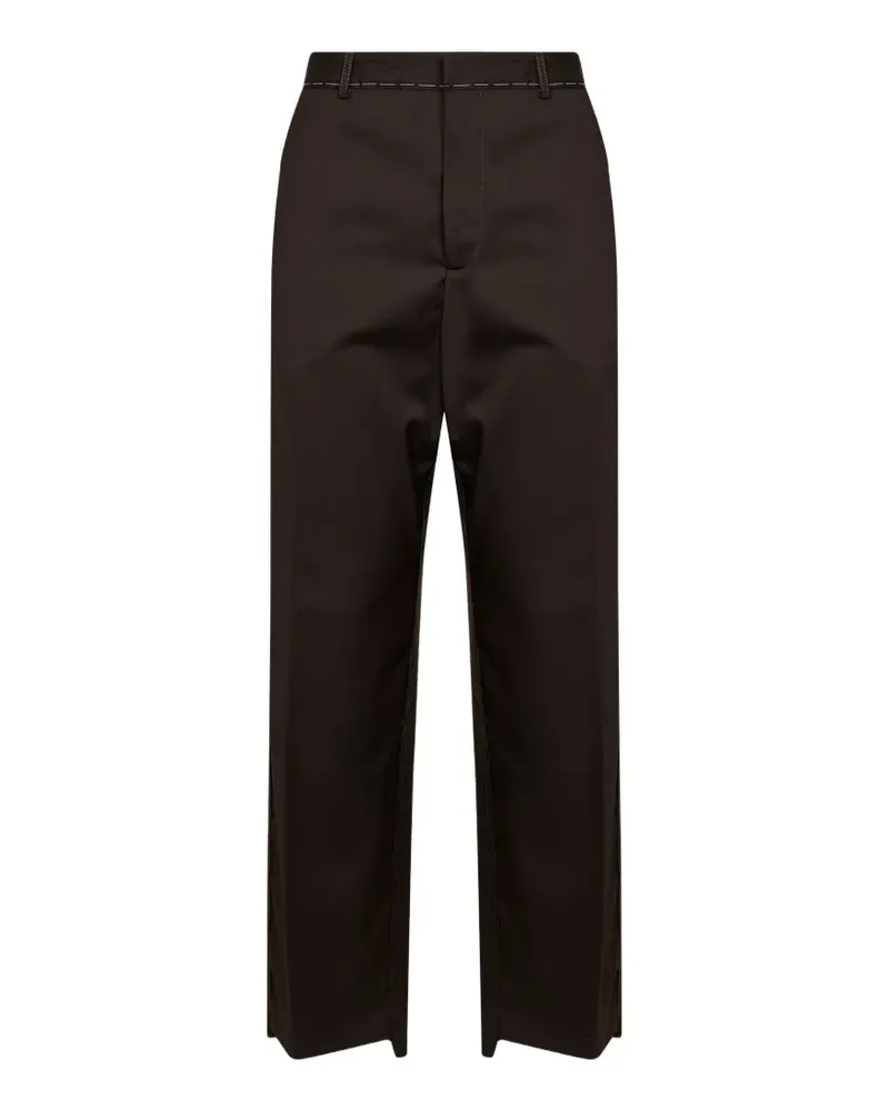 Costumein Chino mit Kontrastnähten - Braun Braun