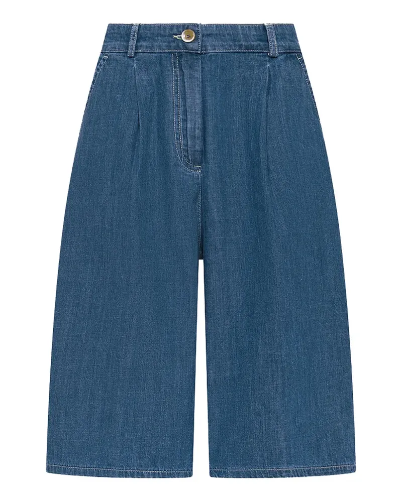 Seventy button shorts - Blau Blau