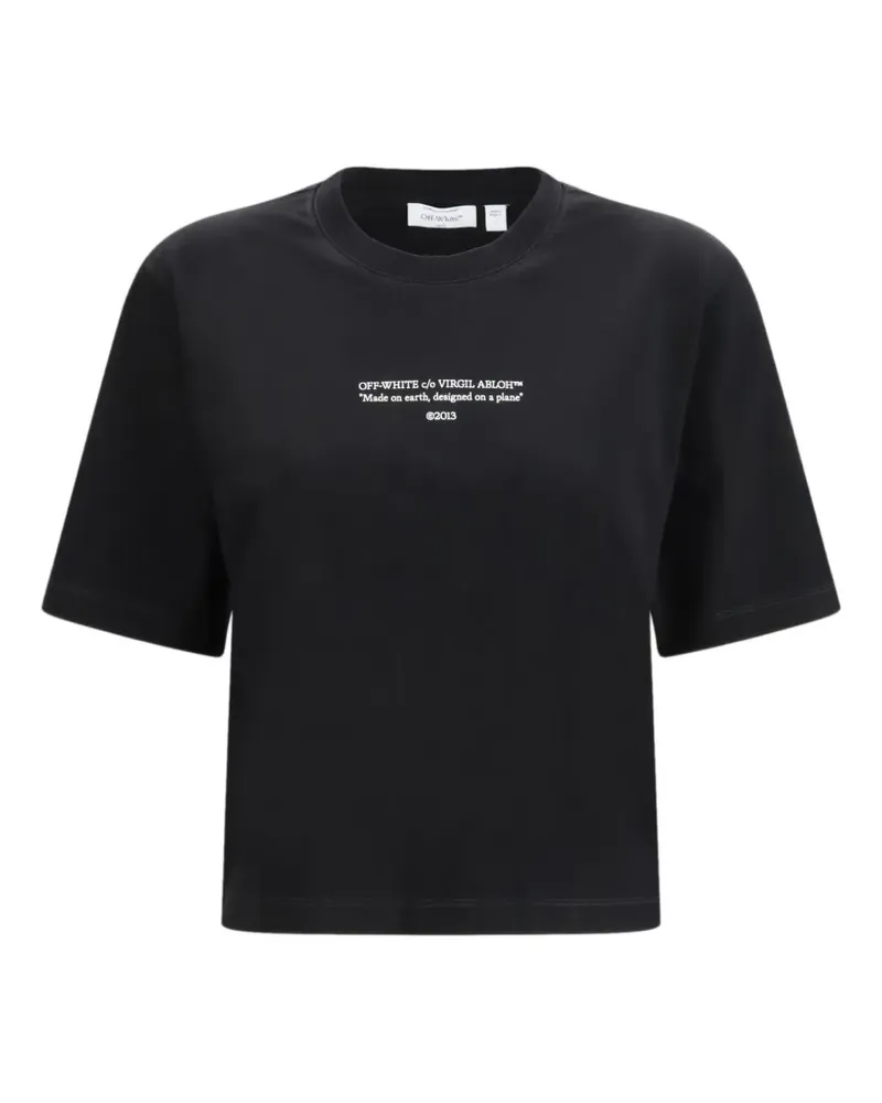 OFF-WHITE crew-neck T-shirt - Schwarz Schwarz