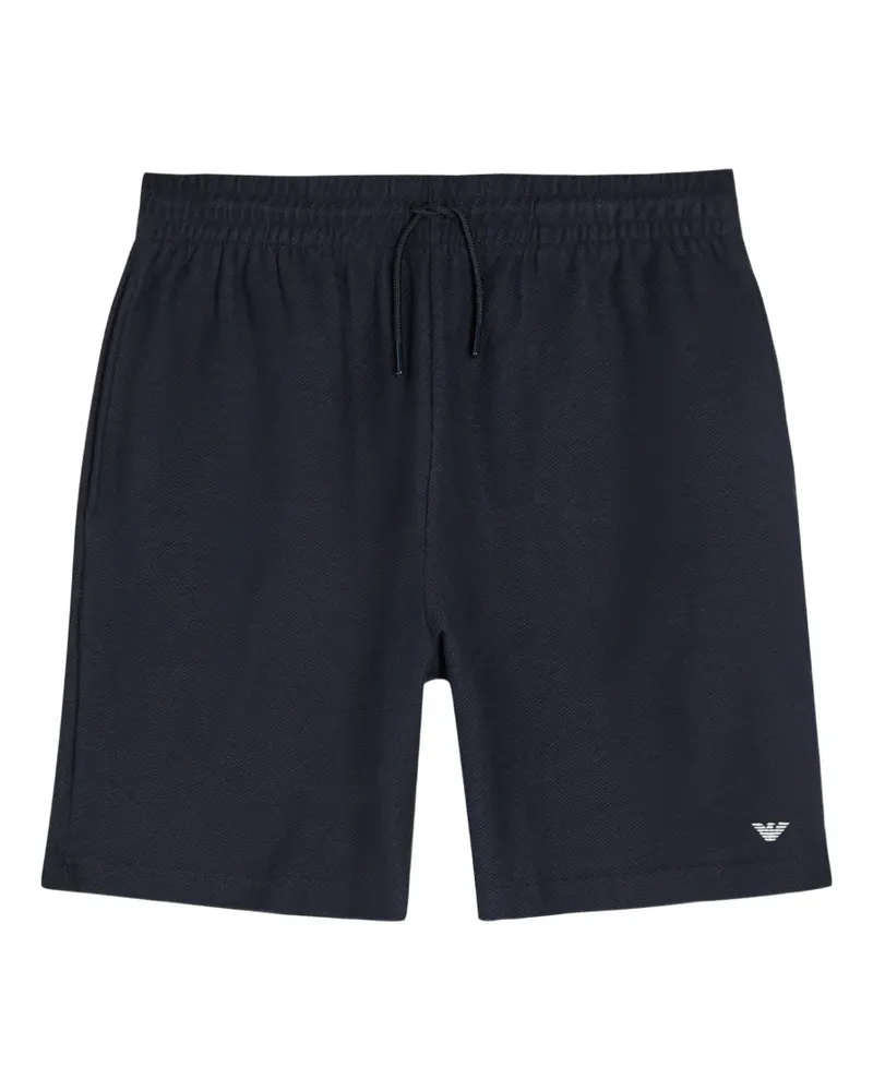 Emporio Armani logo drawstring shorts - Blau Blau