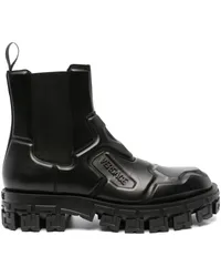 Versace Greca Portico Chelsea-Boots Schwarz