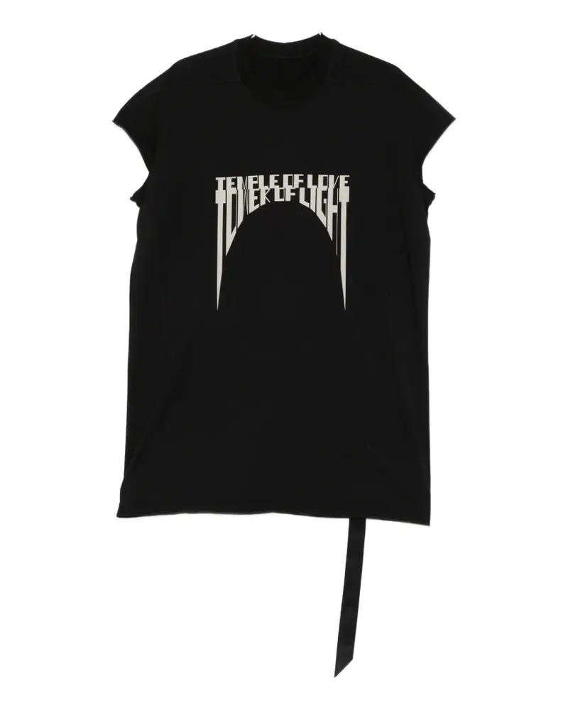 DRKSHDW by Rick Owens Langes T-Shirt mit grafischem Print - Schwarz Schwarz