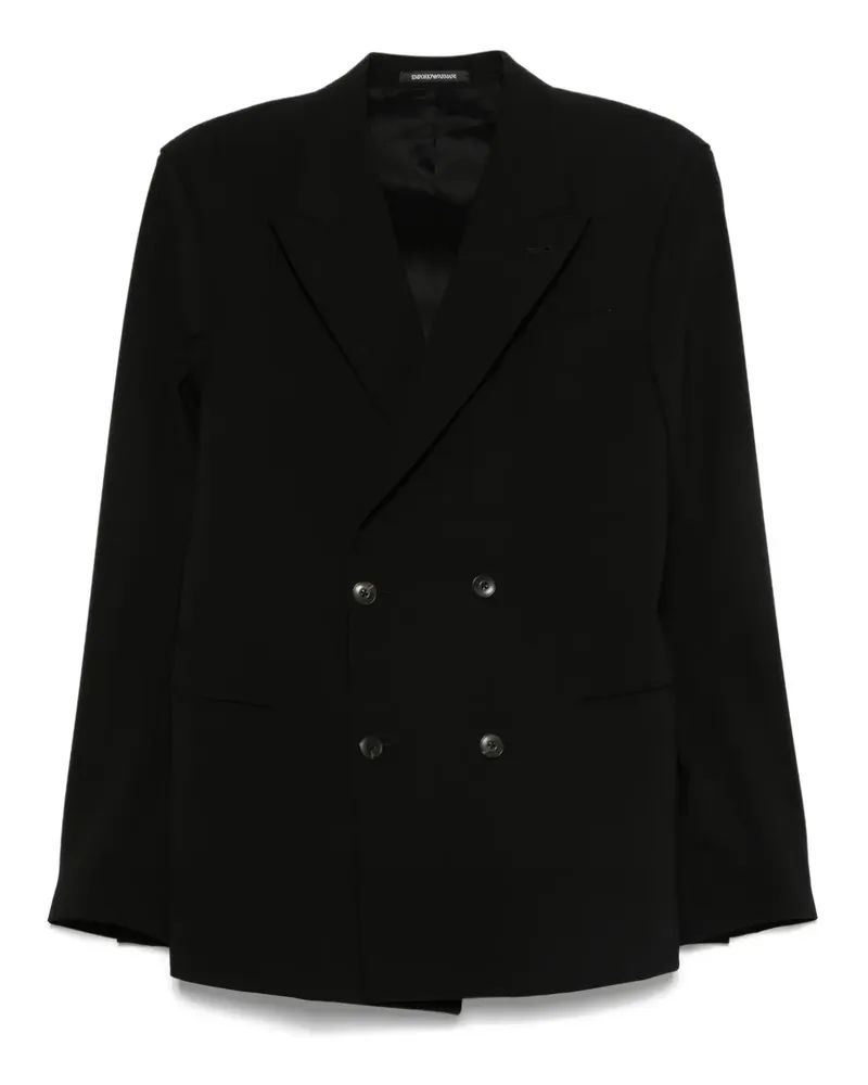 Emporio Armani Doppelreihiger Anzug - Schwarz Schwarz