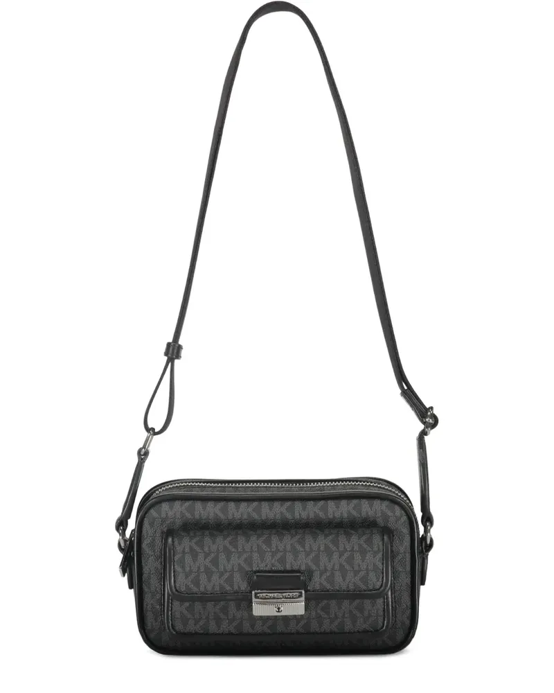 Michael Kors Bradshaw Schultertasche mit Monogramm-Print - Schwarz Schwarz