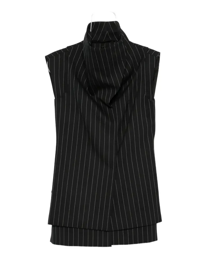 SPORTMAX pinstripe-pattern waistcoat - Schwarz Schwarz