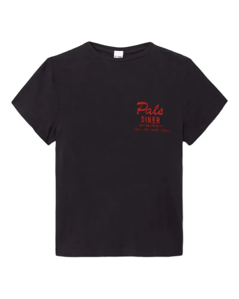 RE/DONE Cherry Pie T-Shirt mit grafischem Print - Schwarz Schwarz