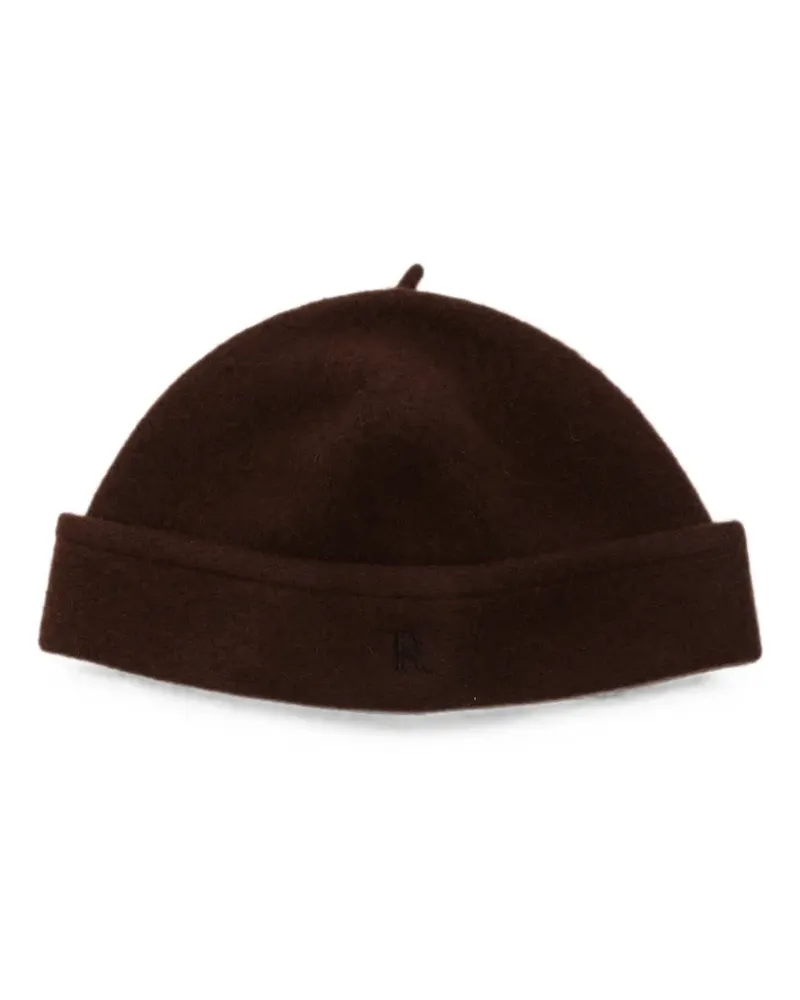 RANRA Beanie mit Logo-Stickerei - Braun Braun