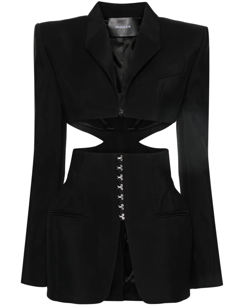 Thierry Mugler Blazer mit Cut-Out - Schwarz Schwarz