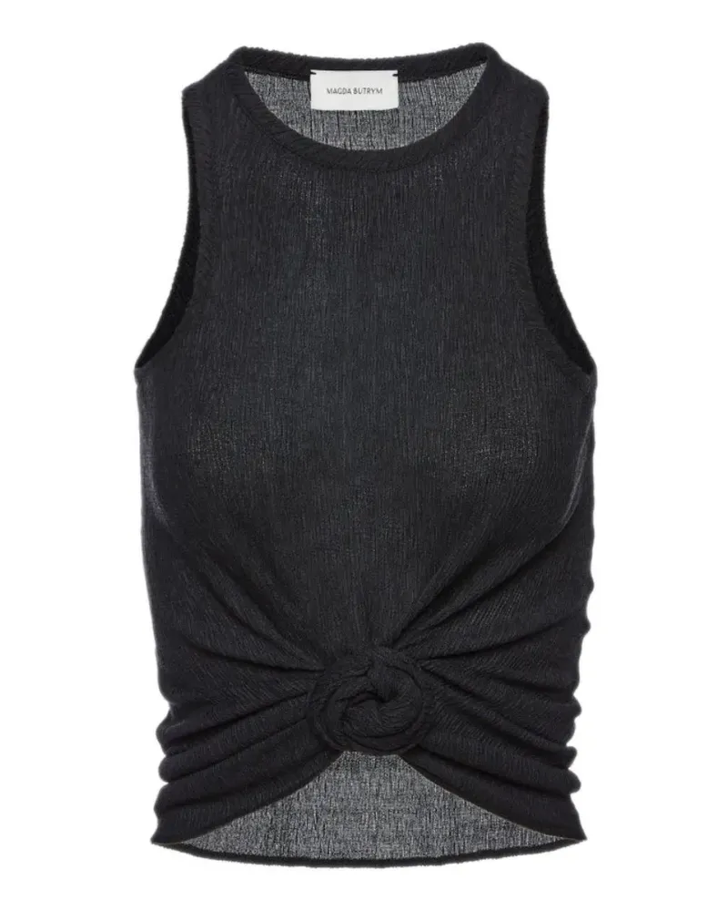 Magda Butrym knot-detail tank top - Schwarz Schwarz