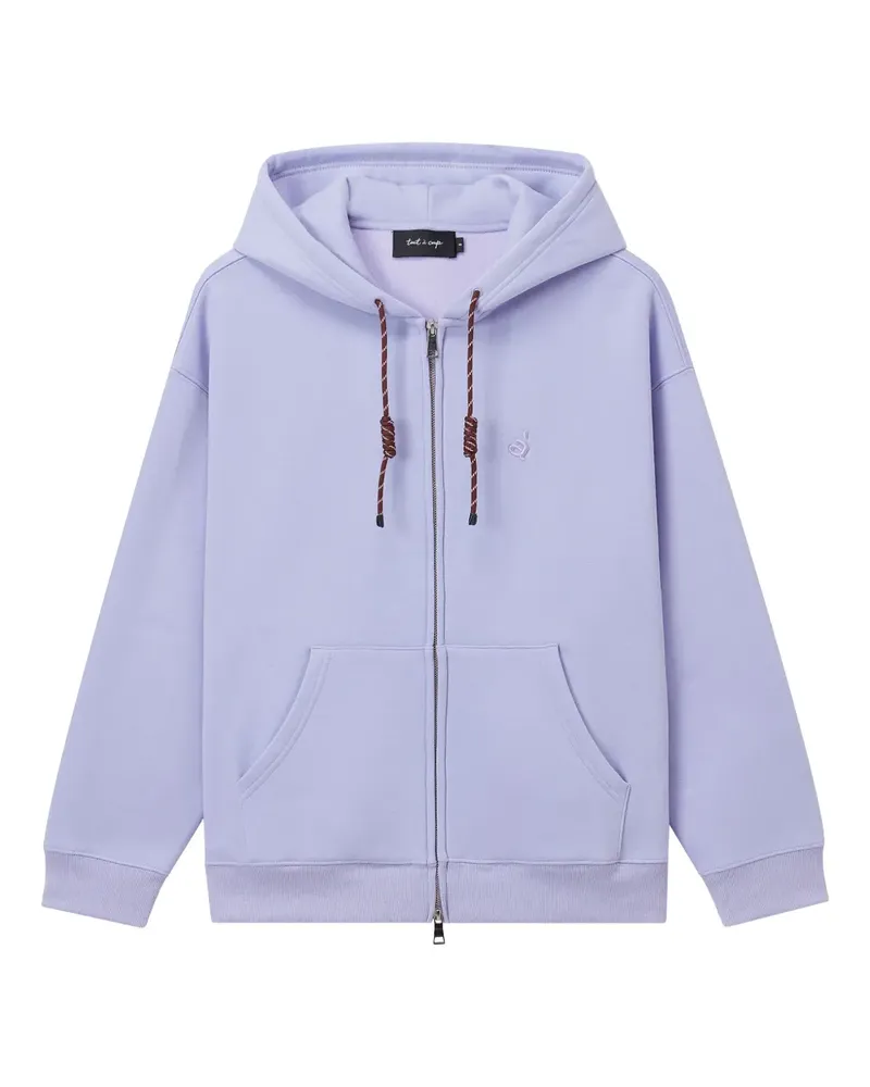 Tout a Coup drawstring-detail zip-up hoodie - Violett Violett
