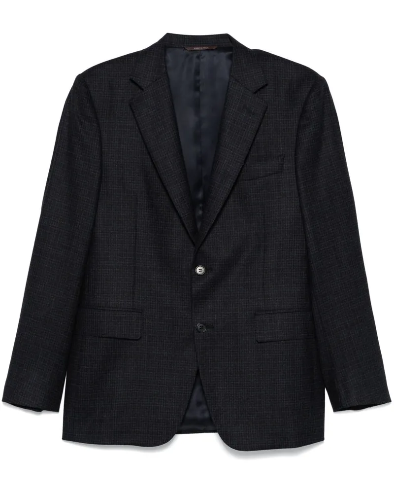 Canali Sakko mit Karomuster - Blau Blau