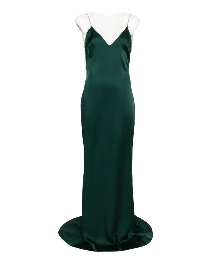 Tom Ford crystal-embellished backless gown - Grün Grün