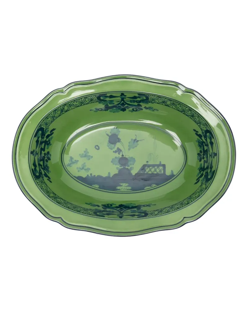 Ginori 1735 oval porcelain bowl (18.7cmx25.3cm) - Grün Grün