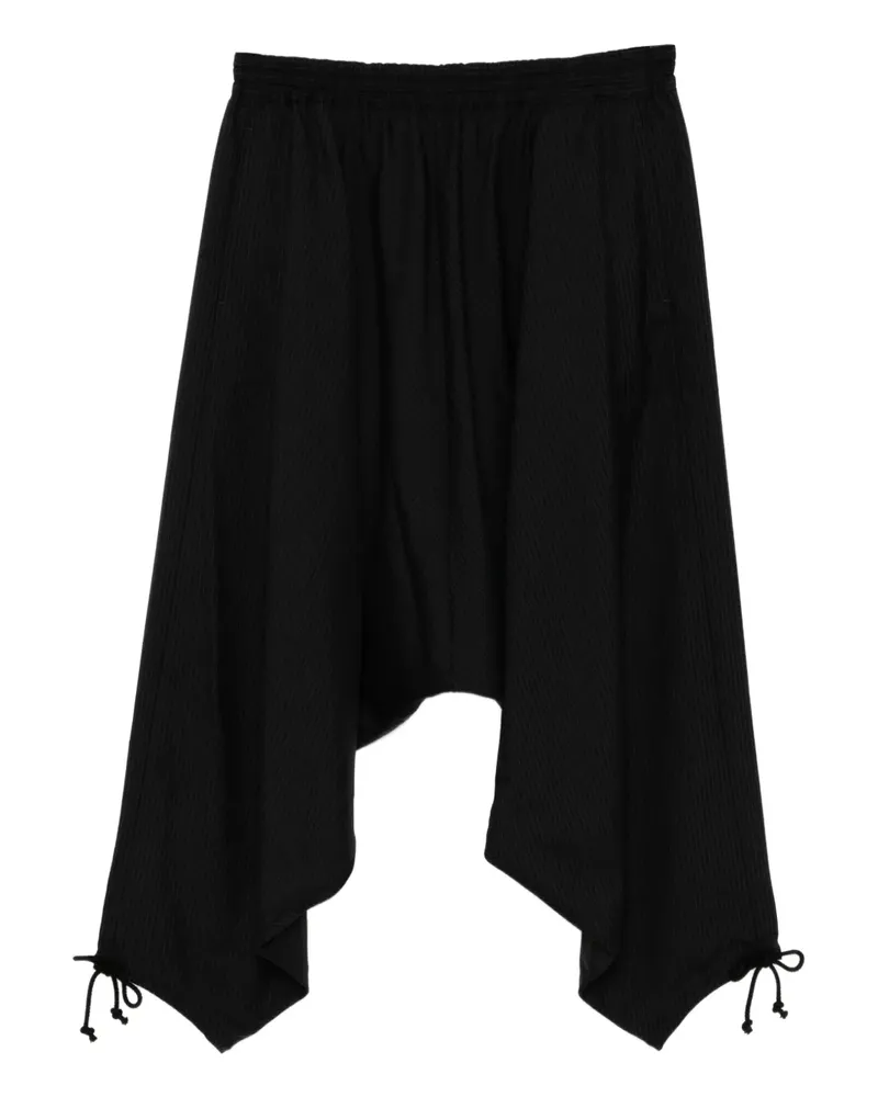 Junya Watanabe Gestreifte Baggy-Hose - Schwarz Schwarz