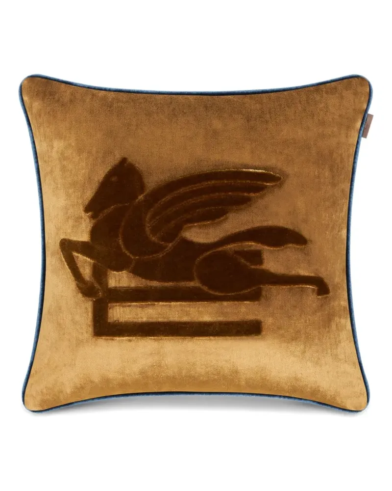 Etro embroidered pegaso cushion (45x45cm) - Braun Braun