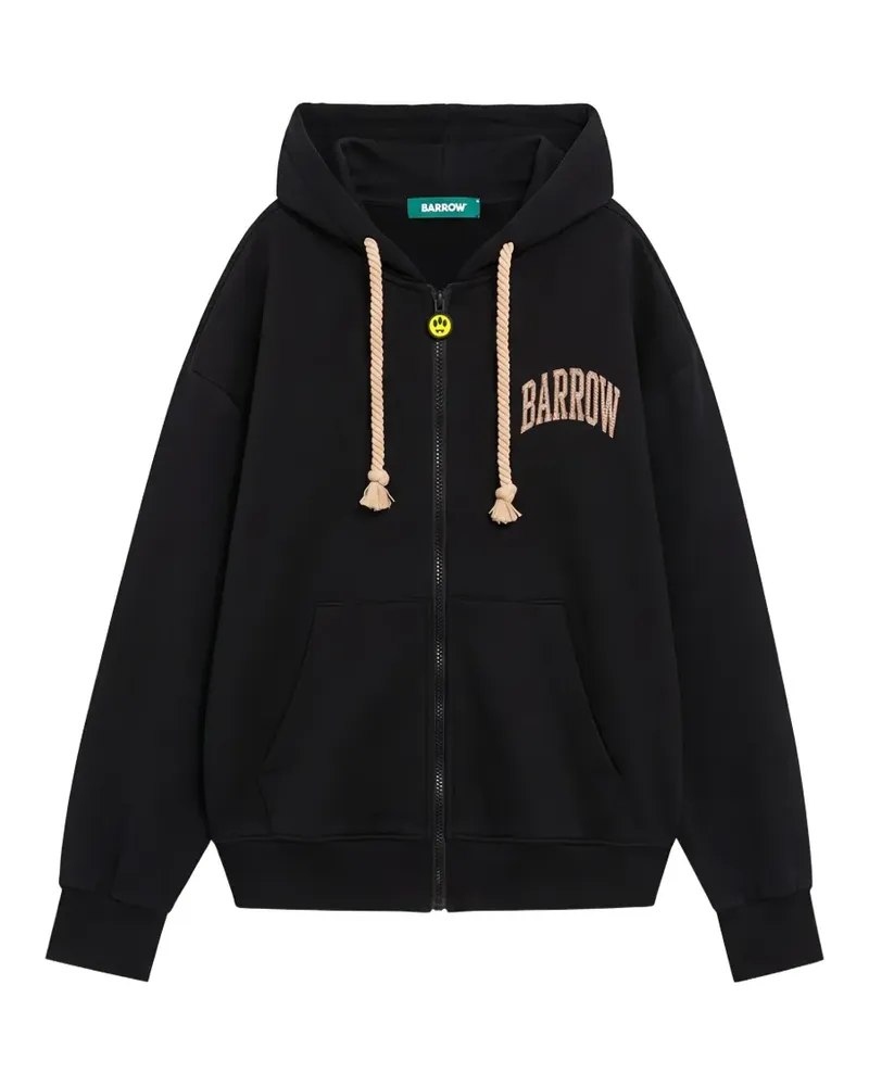 BARROW logo-print zip-up hoodie - Schwarz Schwarz