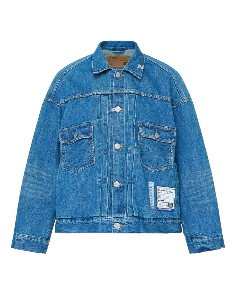MIHARAYASUHIRO logo-patch denim jacket - Blau Blau