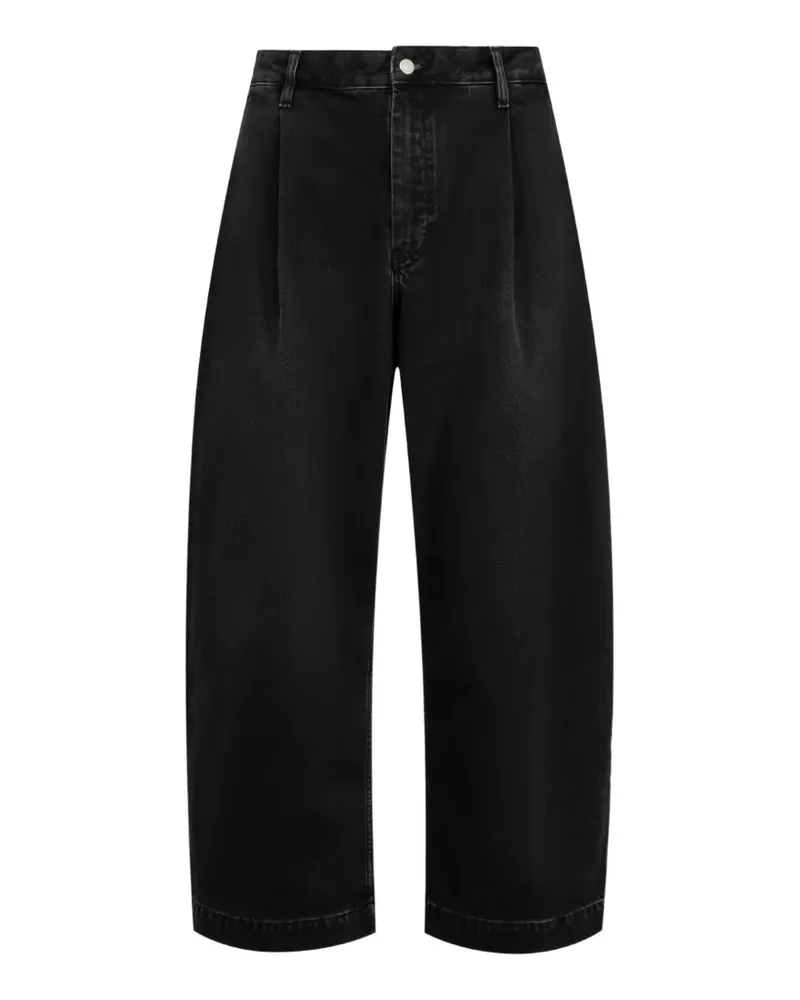 Studio Nicholson Wide-Leg-Jeans mit Falten - Schwarz Schwarz