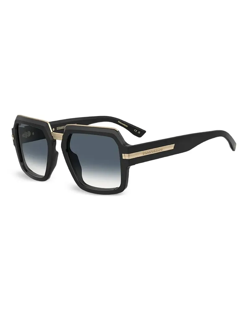 Dsquared2 Sonnenbrille mit eckigem Gestell - Schwarz Schwarz