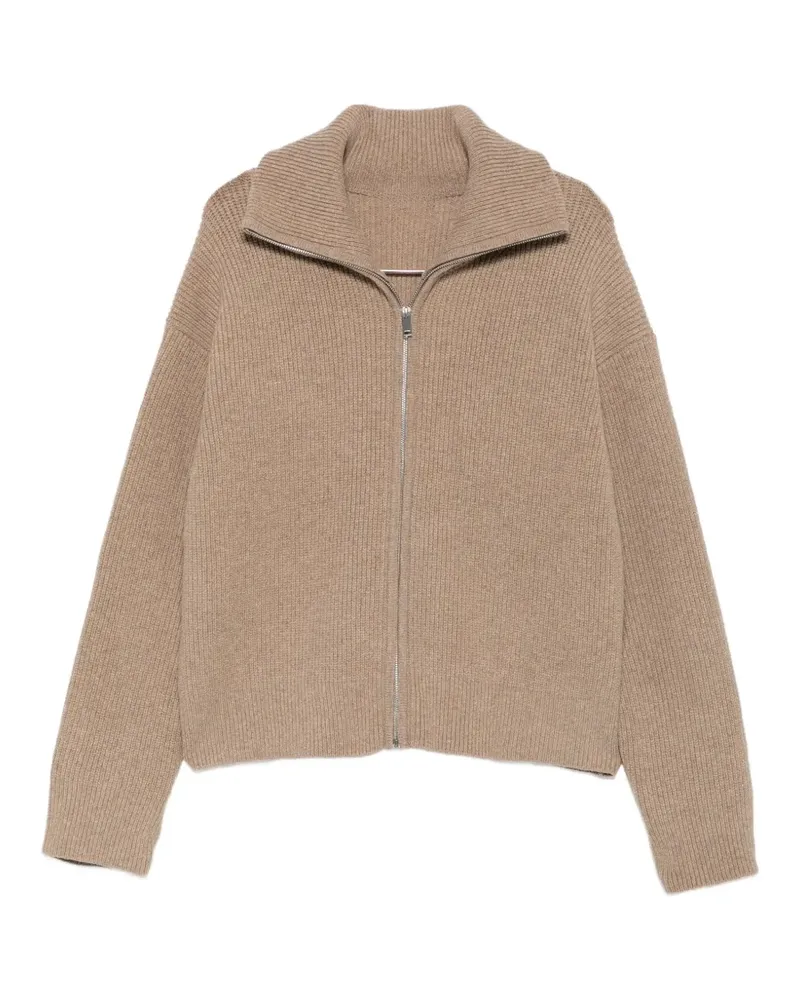 Studio Nicholson ribbed zip-up sweater - Nude Nude