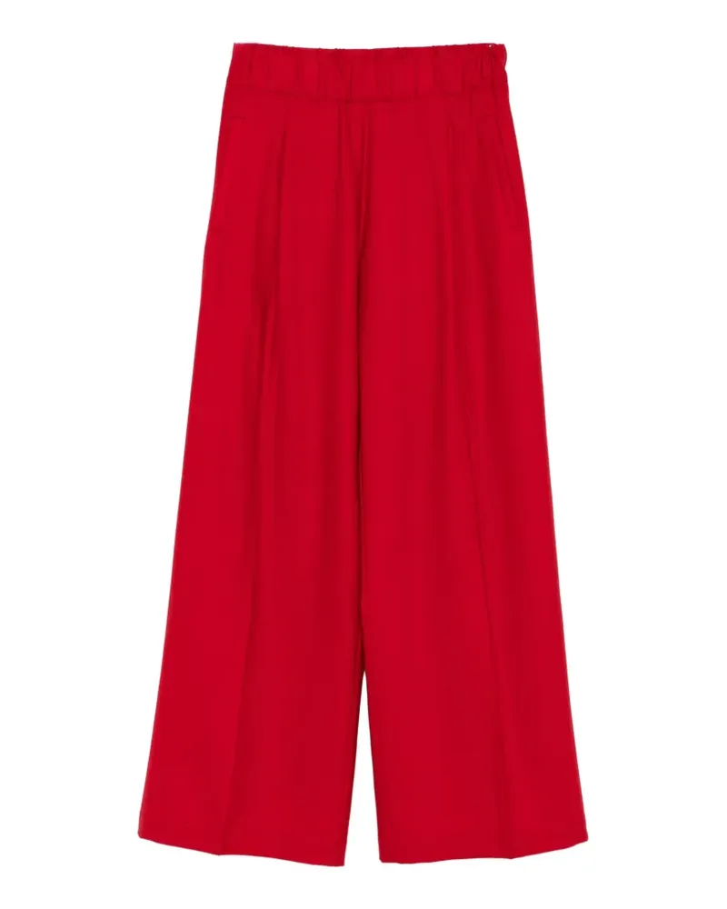 Semicouture Wide-Leg-Hose mit Faltendetail - Rot Rot