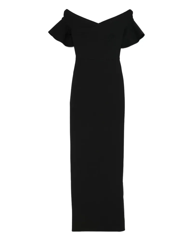 Solace London Cielo off-shoulder maxi dress - Schwarz Schwarz