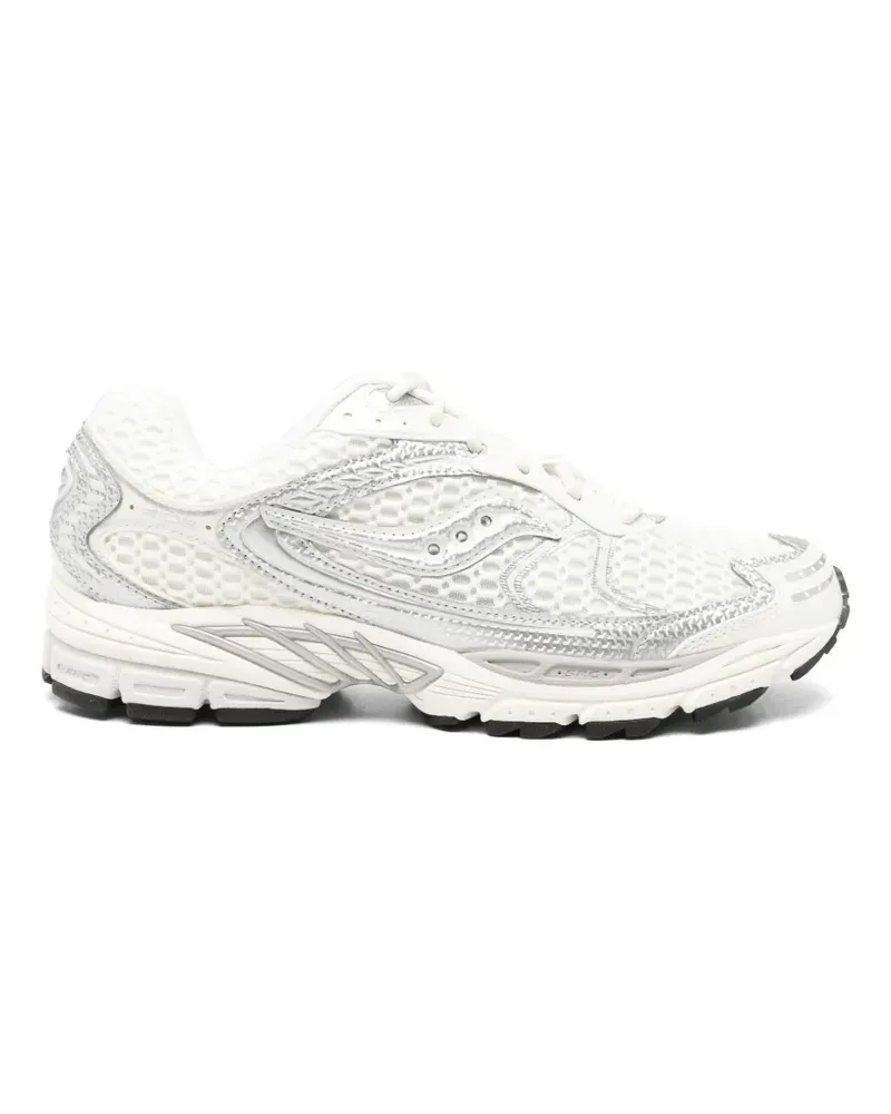 Saucony Sneakers in Metallic-Optik mit Mesh-Einsätzen - Weiß Weiß
