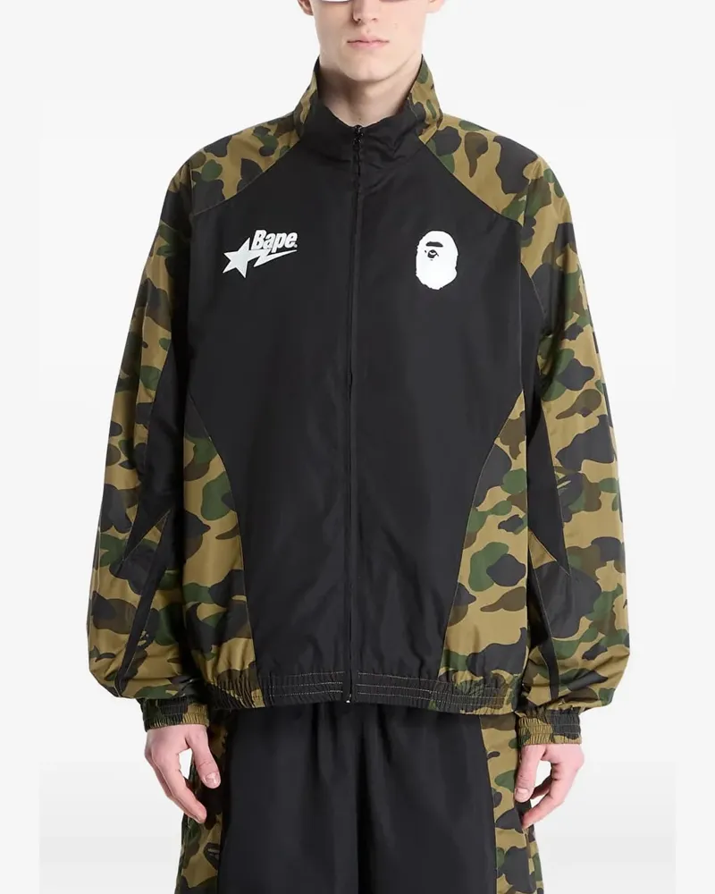 BAPE 1st Camo Jacke mit Stehkragen - Schwarz Schwarz