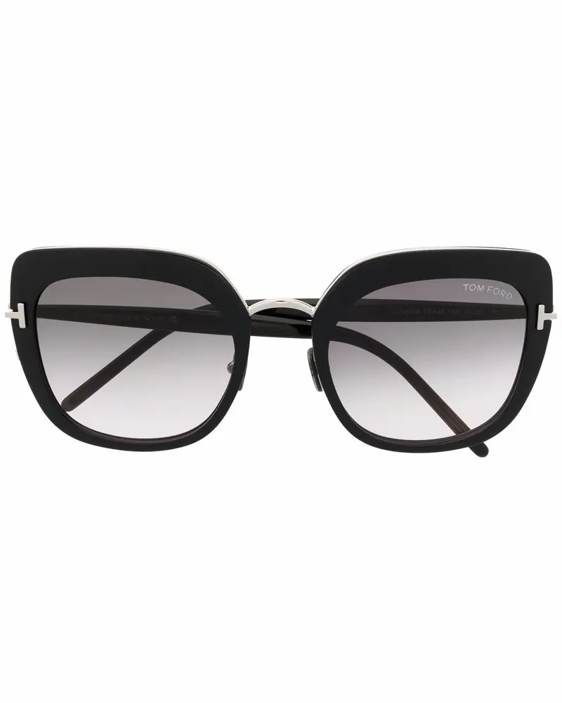 Tom Ford Oversized-Sonnenbrille mit Cat-Eye-Gestell - Schwarz Schwarz