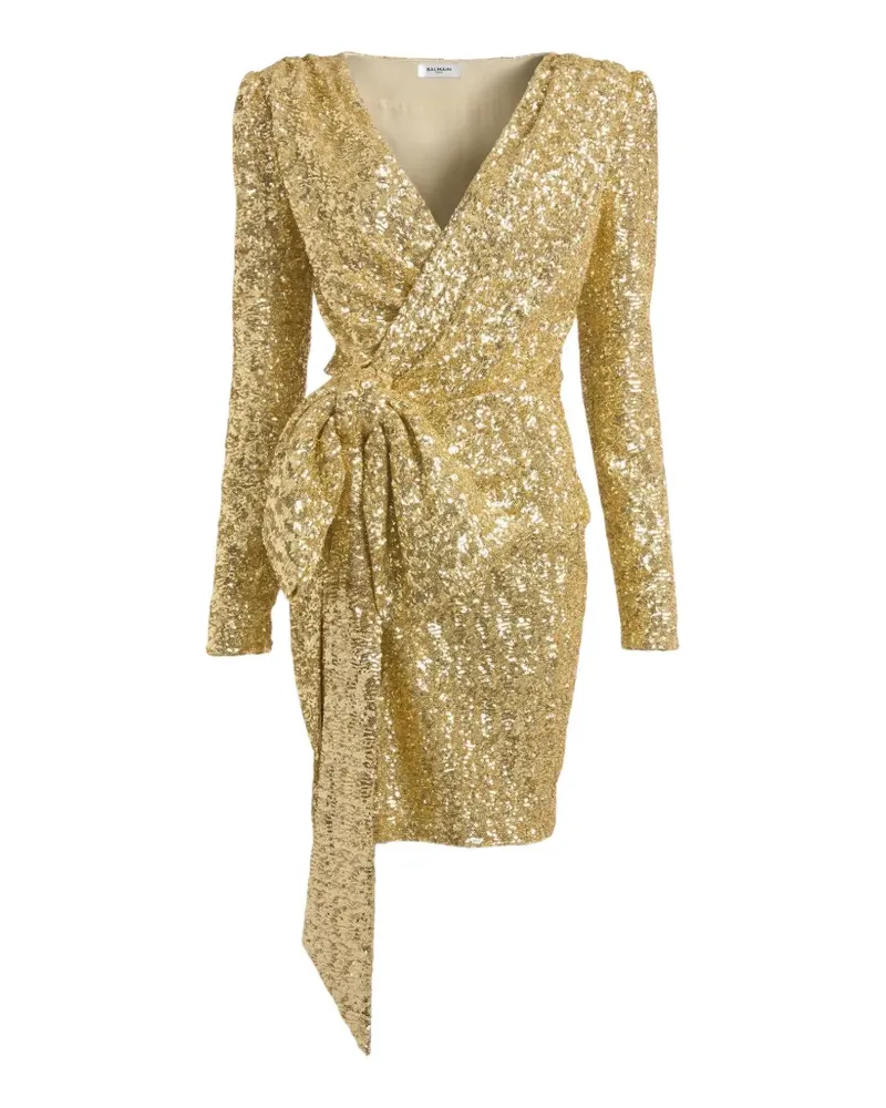 Balmain Kleid mit Pailletten - Gold Gold