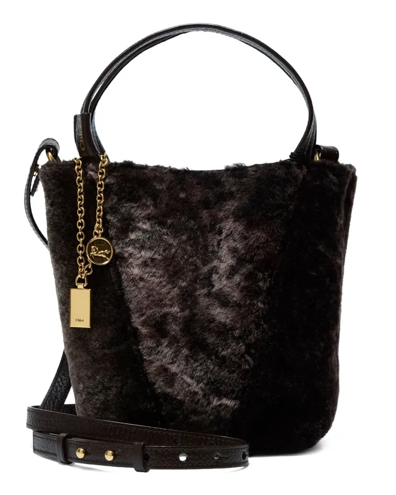 Chloé small Spin charm-detail tote bag - Braun Braun