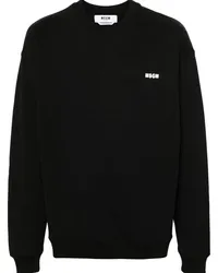 MSGM Sweatshirt mit Logo-Print Schwarz