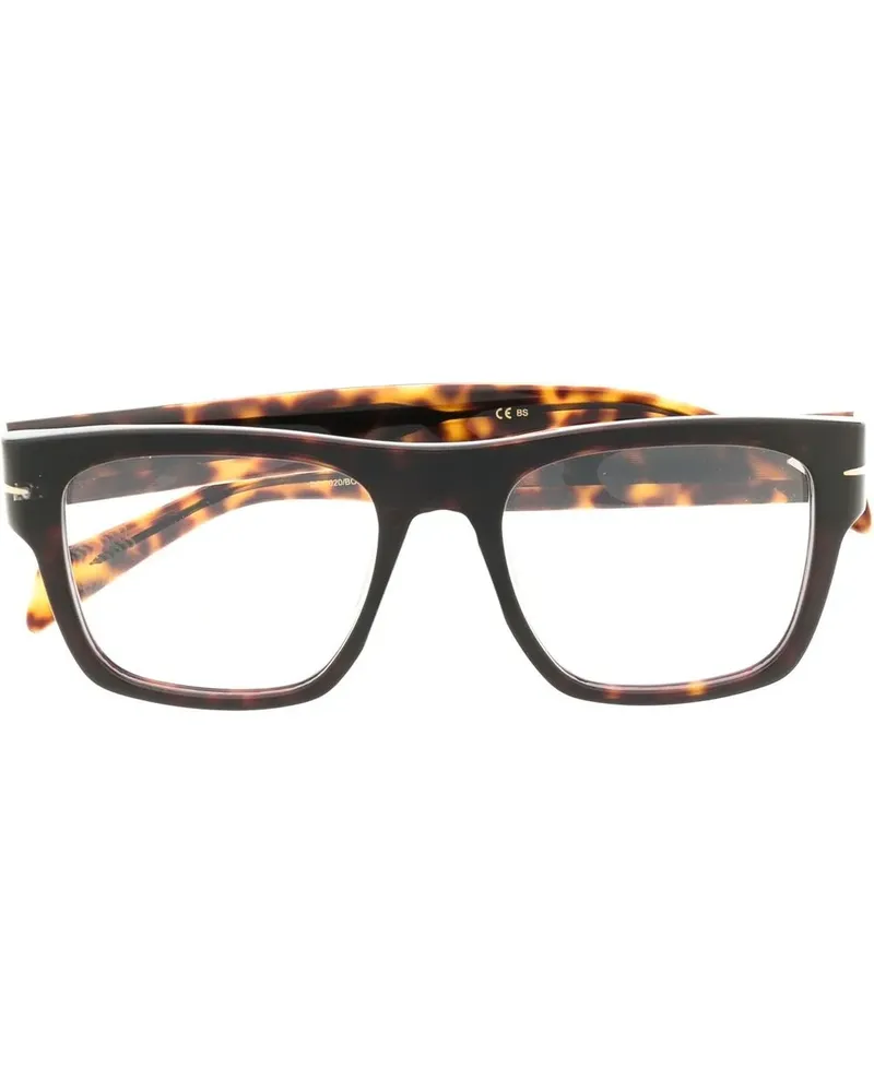 EYEWEAR by DAVID BECKHAM DB7020 Brille mit eckigem Gestell - Braun Braun
