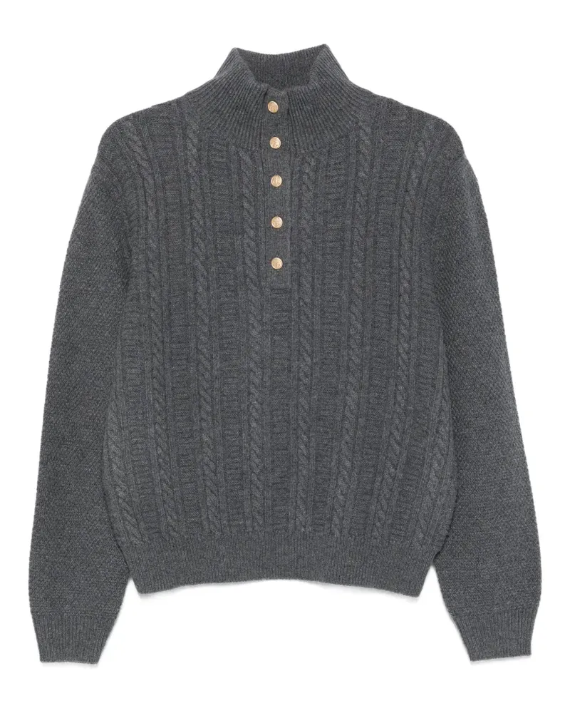 A.P.C. Pullover mit Zopfmuster - Grau Grau