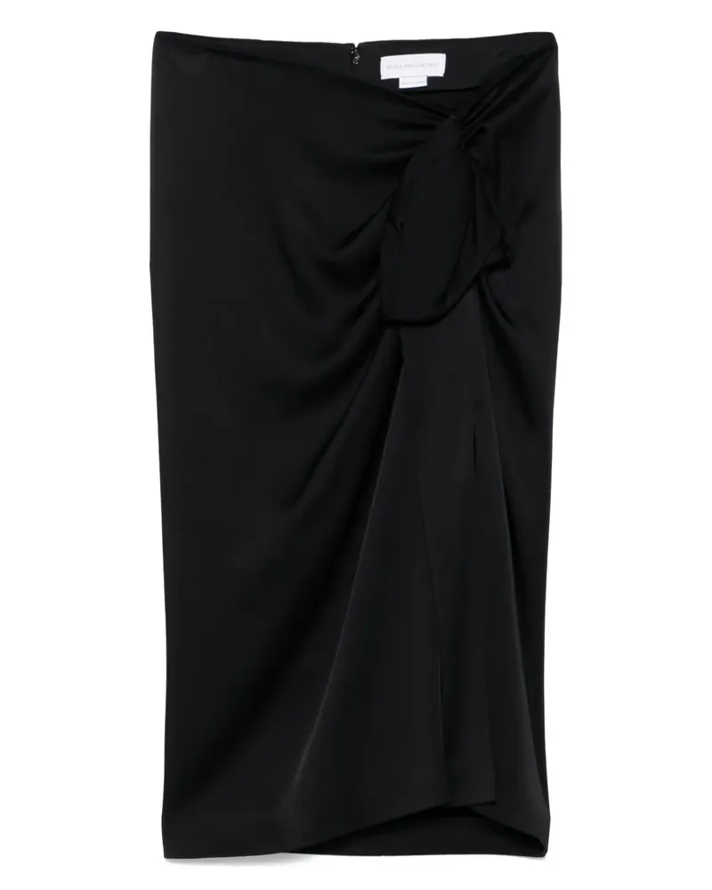 Stella McCartney Midirock mit Raffungen - Schwarz Schwarz