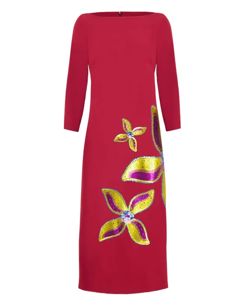 PAULA Midikleid mit Pailletten - Rot Rot