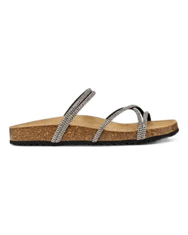 Geox Brionia R crystal-embellished strappy slides - Silber Silber