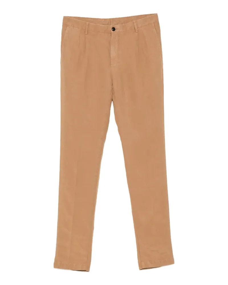 Pal Zileri Schmale Chino mit Falten - Braun Braun