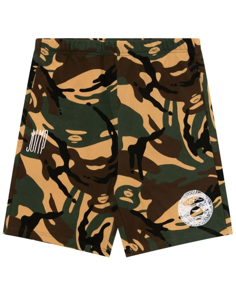 BAPE Joggingshorts mit Camouflage-Print - Grün Grün
