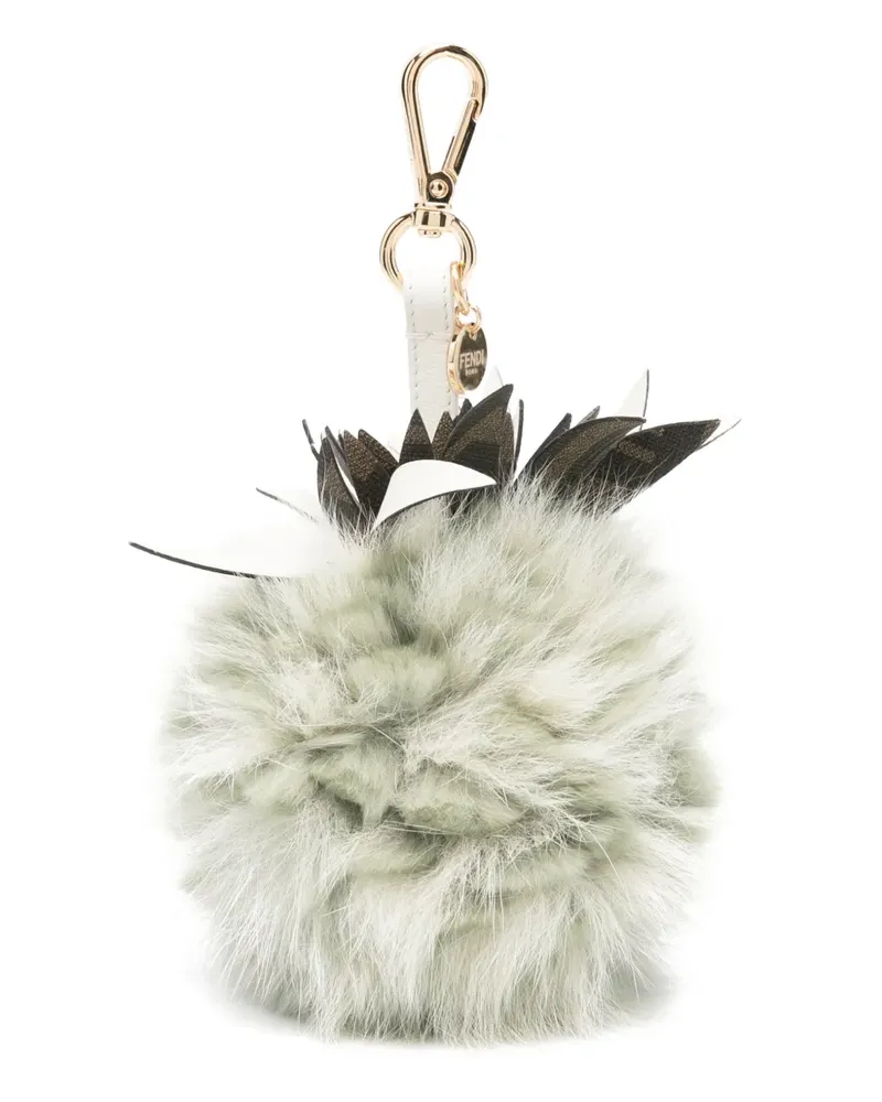 Fendi Schlüsselanhänger aus Leder - Grau Grau