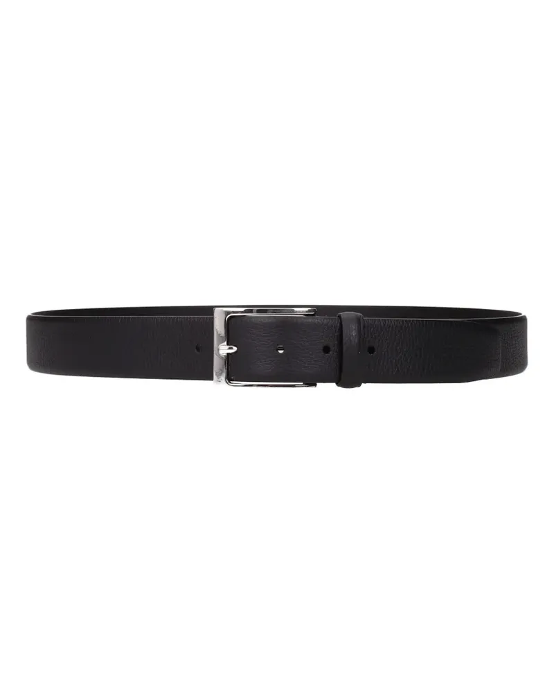 A.Testoni grained leather belt - Schwarz Schwarz